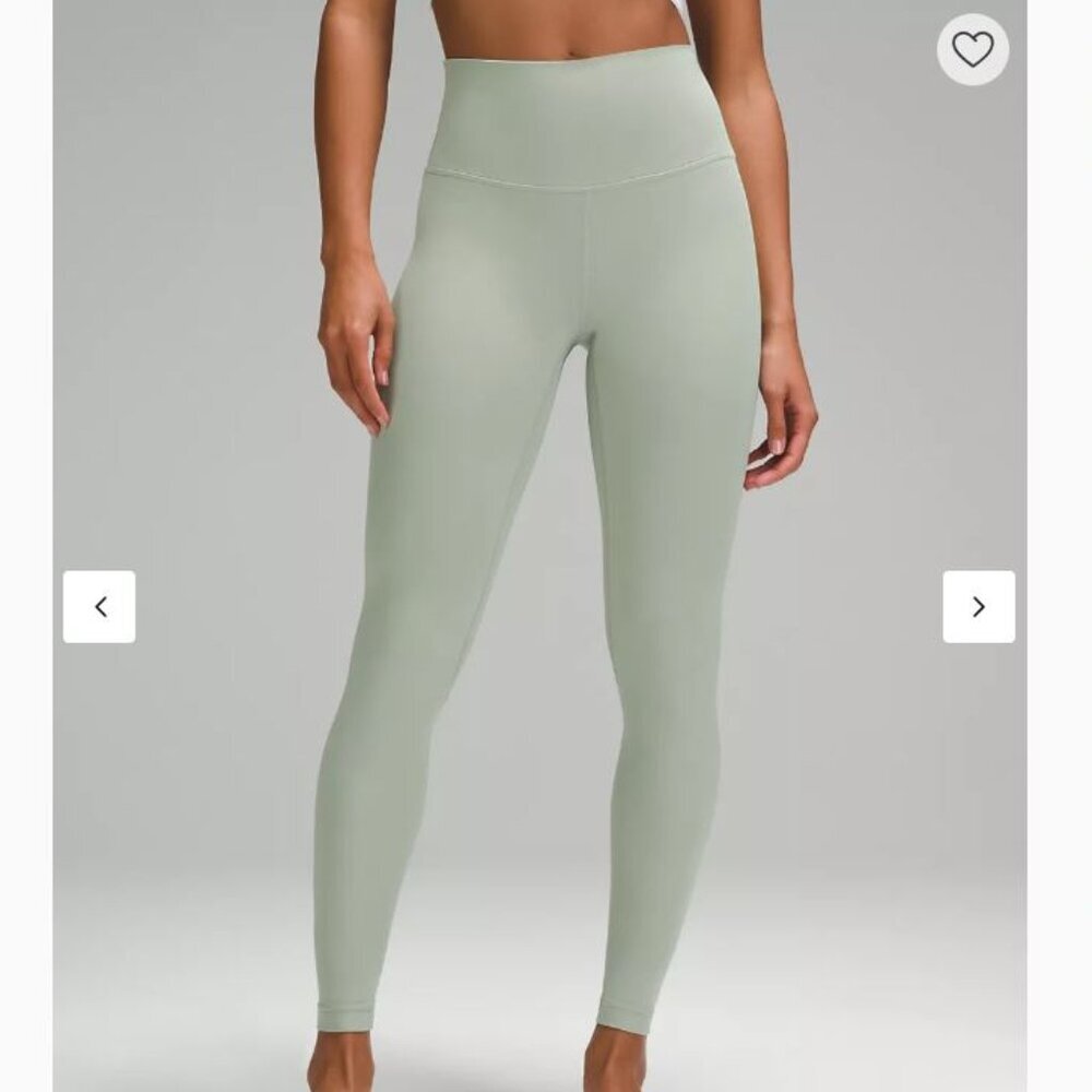 Lululemon Align Hi Rise Leggings Palm Court Pant Light Mint Green 28", sz 10